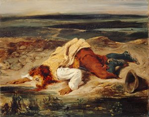 Ranny rozbójnik (owczarek rzymski), ok. 1825 r. autorstwa Ferdinand Victor Eugene Delacroix