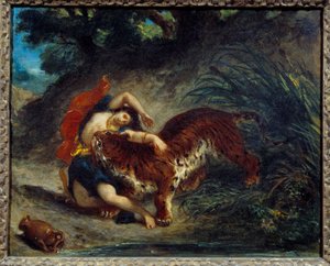 Zaręczyny Abydos. Obraz Eugene Delacroix (1798-1863) autorstwa Ferdinand Victor Eugene Delacroix