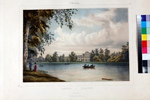 Pałac Yelagin (palais Elaguine) w Sankt Petersburgu par Perrot, Ferdynand Wiktor (1808-1841) autorstwa Ferdinand Victor Perrot