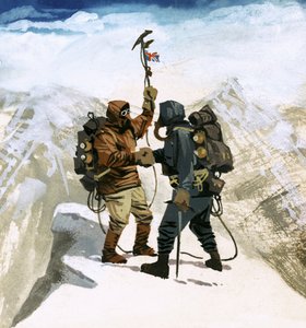 Hillary i Tensing zdobywają szczyt Mount Everestu