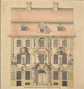 Projekt architektoniczny elewacji, 1739-69. autorstwa Ferenc Speth