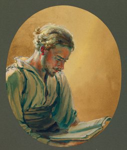 Młody mężczyzna czytający w Gustrow autorstwa Fernand Barbier