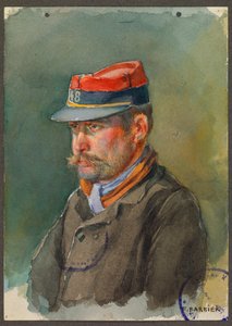 Sierżant Lecacheux z 48. Terytorialnej, Gustrow autorstwa Fernand Barbier