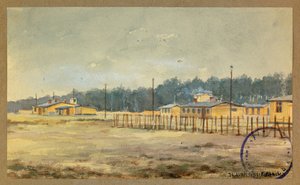 Widok na zachodnią stronę obozowych kuchni i stołówek autorstwa Fernand Barbier