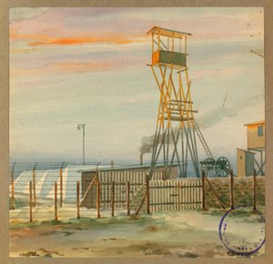 obserwatorium starego obozu z namiotami autorstwa Fernand Barbier