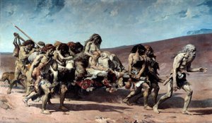 Kain, szczegół. Ilustracja do powieści Victora Hugo „Legenda Siekles””. Obraz Fernanda Cormona (1845-1924)