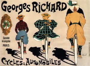 Rowery i samochody Georges Richard, 1896 autorstwa Fernand Fernel