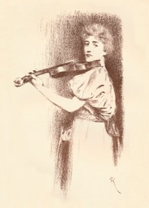 Skrzypek, ok. 1898 r. autorstwa Fernand Khnopff