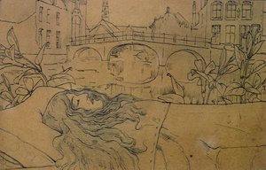 Brugia, Śmierć autorstwa Fernand Khnopff