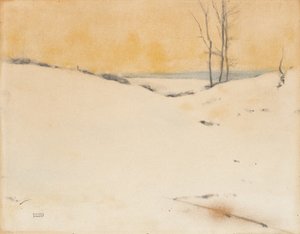 Na śniegu, ok. 1916 autorstwa Fernand Khnopff