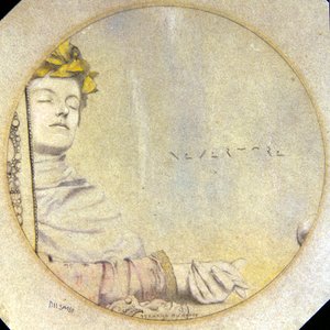 Nevermore (ołówek i kolorowe kredki na papierze) autorstwa Fernand Khnopff