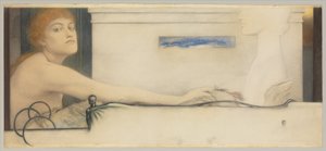 Ofiara, 1891 autorstwa Fernand Khnopff