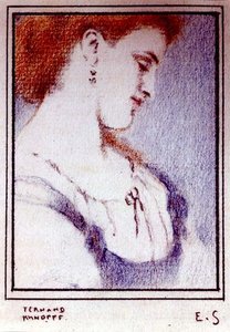 Myśli Eugene’a Smitsa autorstwa Fernand Khnopff