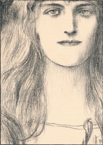 Głowa twarzy, 1898 autorstwa Fernand Khnopff