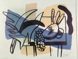 Martwa natura z owocami autorstwa Fernand Leger