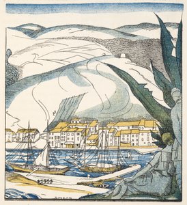 Antibes, z Gazette de Bon Ton, wyd. 1920 (druk szablonowy)