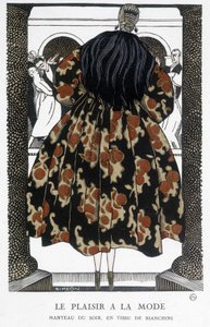 Płaszcz wieczorowy Bianchiniego – ilustracja Fernanda Simeona (1884-1928), w „Gazette du bon ton”” autorstwa Fernand Siméon