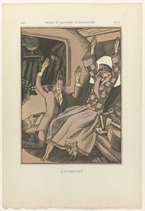 Dzisiejsze mody i maniery, 1922, pl. 10: Atak autorstwa Fernand Siméon