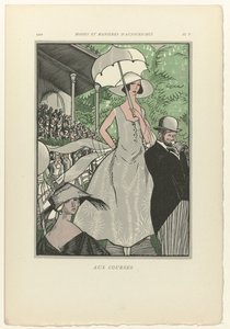 Dzisiejsze mody i maniery, 1922, pl. 5: Na wyścigach autorstwa Fernand Siméon