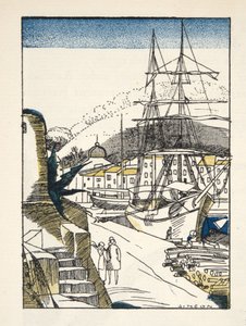 St Tropez z Gazette de Bon Ton, wyd. 1920 (druk szablonowy)