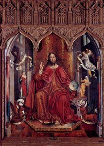 Christ Benching Wood Obraz Fernando Gallego (ok. 1440-1507) XV w. Nd. 1,69x1,32 m Madryt, Muzeum Prado