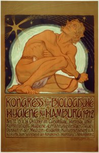 "Kongres Higieny Biologicznej w Hamburgu 1912" / Fidus / Plakat, 1912