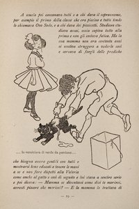 Ilustracja z książki dla dzieci, ok. 1920-30 autorstwa Filiberto Scarpelli