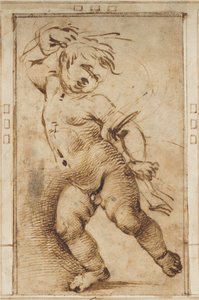Taniec Putto trzymający draperię autorstwa Filippino Lippi
