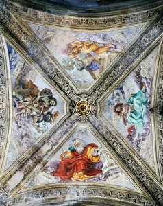 Freski Filippino Lippi (1457-1504) na kopule, kaplica Strozzi. Kościół Santa Maria Novella we Florencji. Włochy
