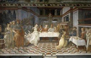 Uczta Heroda, epizody z życia św. Jana Chrzciciela, ok. 1452-64 (fresk) autorstwa Filippino Lippi