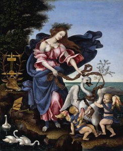 Włoski: Alegoria muzyki Alegoria muzyki (Erato) autorstwa Filippino Lippi