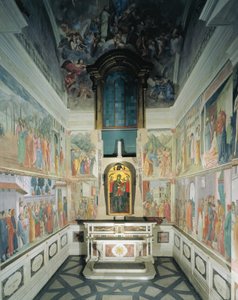 Włochy, Florencja, kościół Santa Maria del Carmine, kaplica Brancaccich autorstwa Filippino Lippi