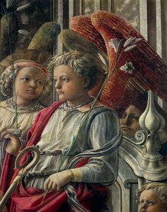 Madonna z Dzieciątkiem z Aniołami i Świętymi, zwana też Matką Boską Ducha Świętego lub Ołtarzem Barbadori Filippo Lippiego (ok. 1406-1469), tempera na desce, 208x244 cm autorstwa Filippino Lippi