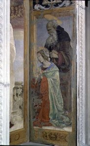 SS. Antoniego i Łucji, detal z tabernakulum Canto al Mercatale, 1498 autorstwa Filippino Lippi