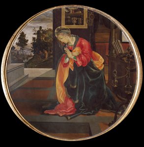 Zwiastowanie. Detal Matki Boskiej (olej na płótnie) autorstwa Filippino Lippi
