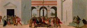 Śmierć Lukrecji (tempera na panelu) autorstwa Filippino Lippi