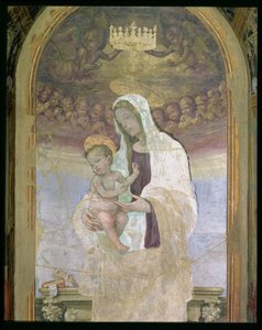 Madonna z Dzieciątkiem, detal z tabernakulum Canto al Mercatale, 1498 autorstwa Filippino Lippi