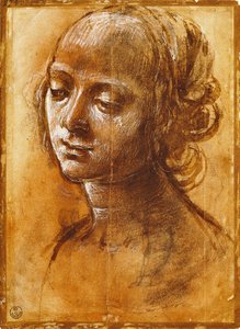 Figura kobieca, autorstwa Filippino Lippi (1457-ca 1504), rysunek autorstwa Filippino Lippi