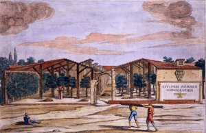 Sad pod osłoną, z "Hesperyd" Giovanniego Battisty Ferrariego, rytowany przez Camillo Congio (fl.1630), wydany w 1646 r.