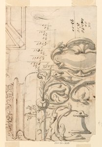Rysunek, szkice, ok. 1750 r. autorstwa Filippo Marchionni