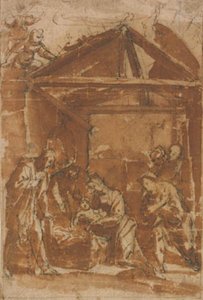 Adoracja pasterzy autorstwa Filippo Tarchiani