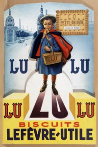 Herbatniki Lefèvre-Utile (LU) na podstawie oryginalnego rysunku Firmina Bouisseta - coll. konserwatorium plakatu w Bretanii.