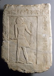 Stela nagrobna łucznika Semina, ok. godz. 2120-2051 pne (malowany wapień)