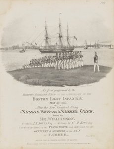 Jankeski statek i jankeska załoga (okładka z nutami) autorstwa Fitz Henry Lane