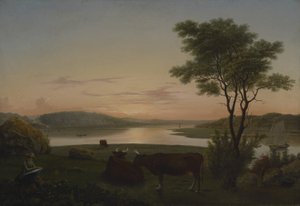 Wlot Nowej Anglii z autoportretem, 1848
