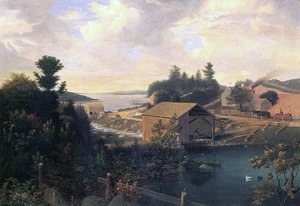 Młyn w Lanesville, 1849 r. autorstwa Fitz Henry Lane