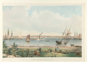 Widok na nowe Bedford. / Z Fortu w pobliżu Fairhaven autorstwa Fitz Henry Lane