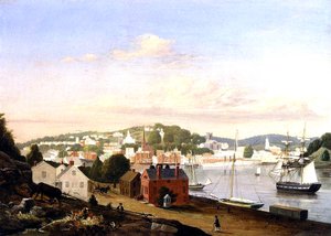 Widok Norwich, Connecticut, USA, 1849