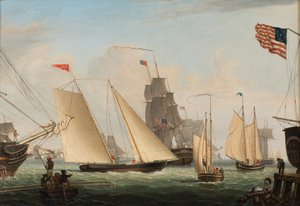 Jacht Northern Light w Boston Harbor, 1845