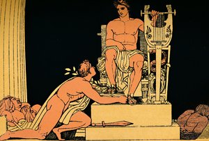 Orestes suplikant Apolla, 1880